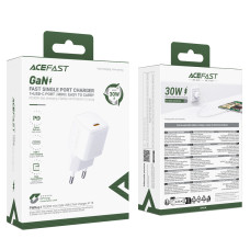 Мережевий зарядний пристрій ACEFAST A118 PD30W mini GaN USB-C fast charger