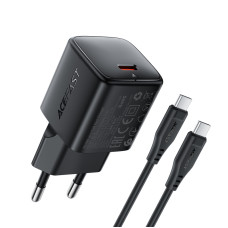 Мережевий зарядний пристрій ACEFAST A118 PD30W mini GaN USB-C fast charger Black