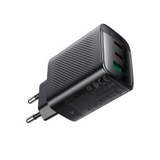Мережевий зарядний пристрій ACEFAST A108 PD67W GaN (2*USB-C+USB-A) charger Black