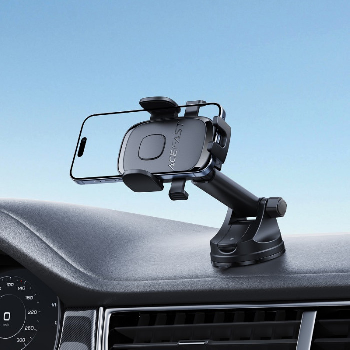 Автотримач для телефона ACEFAST D57 one-key lock car holder for dashboard Black