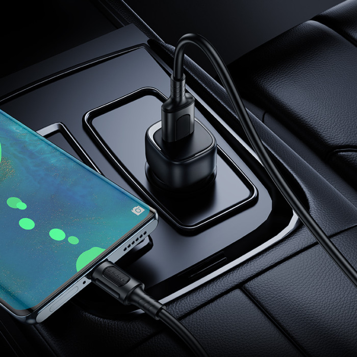 Автомобільний зарядний пристрій BOROFONE BZ34 Cloud single port QC3.0 car charger Black