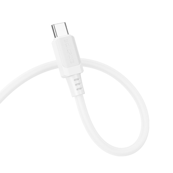 Кабель BOROFONE BX115 Lotto 60W silicone charging data cable C to C White