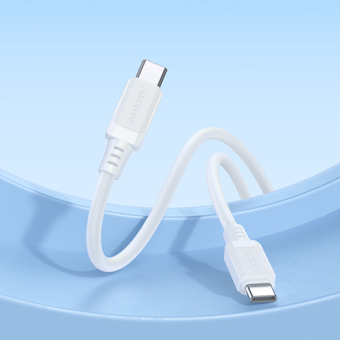 Кабель BOROFONE BX115 Lotto 60W silicone charging data cable C to C White