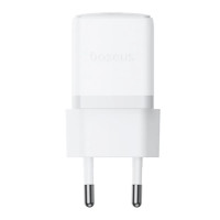 Мережевий зарядний пристрій з кабелем Baseus Palm Fast Charger 1C 20W EU Moon White set USB-C to iP 20W 1m