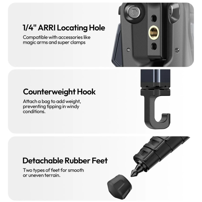Штатив Ulanzi OMBRA II YING Tripod (38-156cm) Black