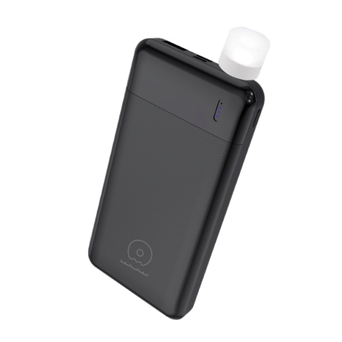 Зовнішній акумулятор WUW Y162 10000mAh + Led ліхтарик Black