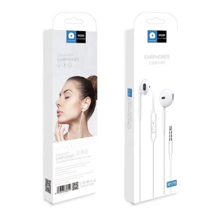 Навушники дротові WUW R170 (3.5mm) White