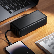 Зовнішній акумулятор HOCO J163B Wonderful power bank with 4 cables(30000mAh) Black