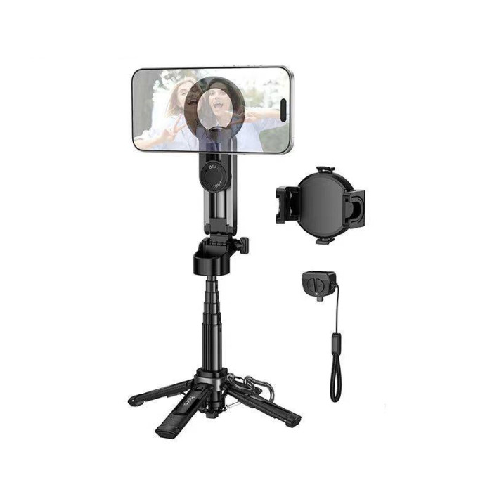 Селфі-трипод HOCO K27 Pro Magic mini live broadcast stand(pull clip+magnetic focusing version) (48cm) Black