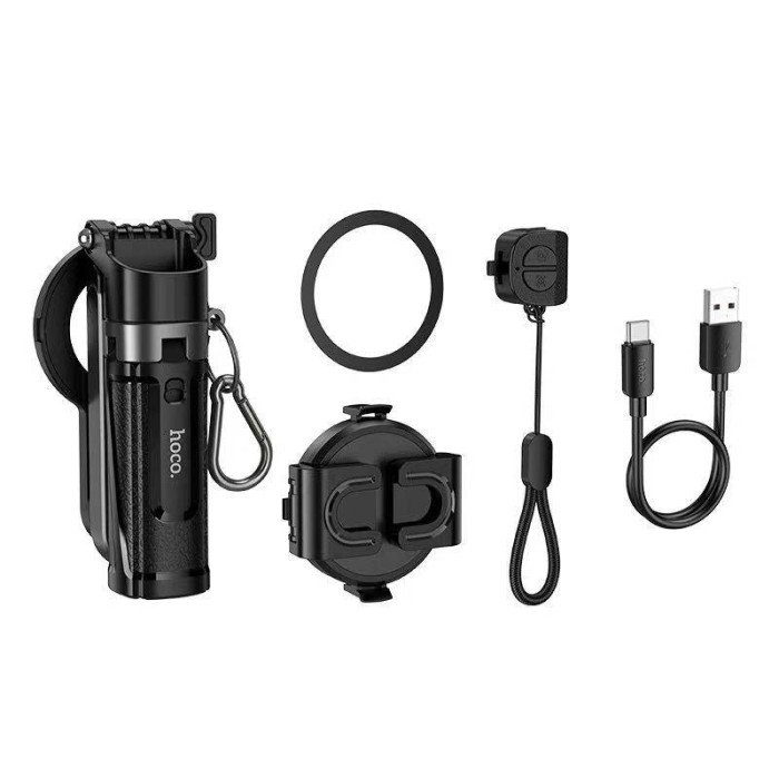 Селфі-трипод HOCO K27 Pro Magic mini live broadcast stand(pull clip+magnetic focusing version) (48cm) Black