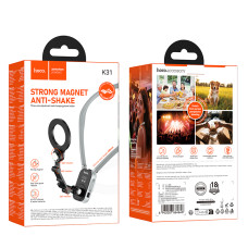 Кріплення для телефона на шию HOCO K31 Campo magnetic neck-hanging holder Black Gray