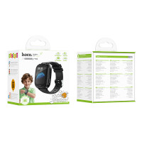 Дитячий смарт-годинник HOCO Y106 4G 46mm. 730 mAh children phone watch Black