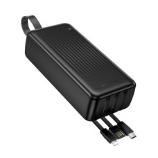 Зовнішній акумулятор BOROFONE BJ79B Clever power bank with 3 cables(30000mAh) Black