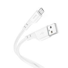 Кабель HOCO X97 Crystal color silicone charging data cable Micro white