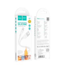 Кабель HOCO X97 Crystal color silicone charging data cable Micro white