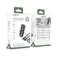 Автомобільний зарядний пристрій ACEFAST B16 95W (USB-A+USB-C) dual port metal car charger set (P5) Metal Gray