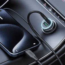 Автомобільний зарядний пристрій ACEFAST B16 95W (USB-A+USB-C) dual port metal car charger set (P5) Metal Gray