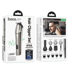 Машинка для стрижки HOCO HP26 600 mAh. IPX6. Multi-function electric clipper grooming set Metal Gray