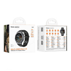 Смарт-годинник HOCO Y37 AMOLED 36mm. 520 mAh. GPS sports watch(call version) Black