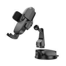 Автотримач для телефона HOCO H76 Crown one-button car holder(center console) Black Metal Gray