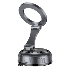Автотримач для телефона HOCO H92 High vacuum suction cup magnetic holder(universal) Black Metal Gray