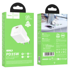 Мережевий зарядний пристрій HOCO N66 Ingenious single port PD35W charger White