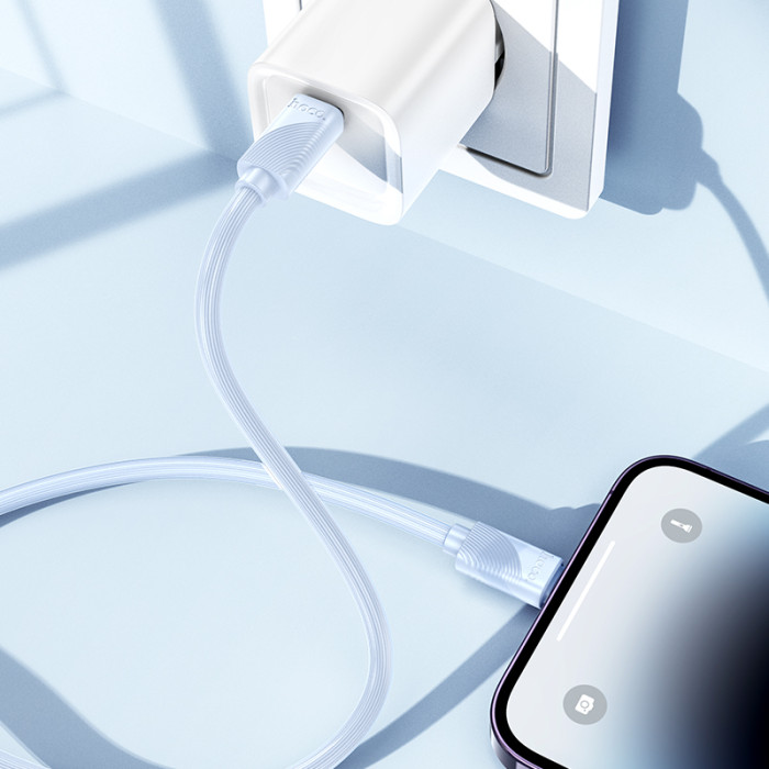 Кабель HOCO X114 Energy PD charging data cable iP White