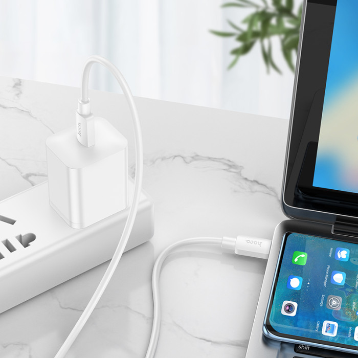 Кабель HOCO X96 Hyper 60W fast charging data cable Type-C to Type-C White