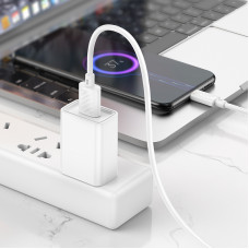 Кабель HOCO X88 Gratified charging data cable for Micro White