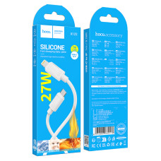 Кабель HOCO X122 Benefit PD27W silicone charging data cable iP White