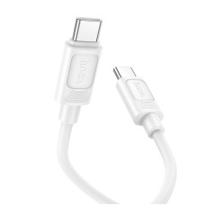 Кабель HOCO X122 Benefit 60W silicone charging data cable C to C White