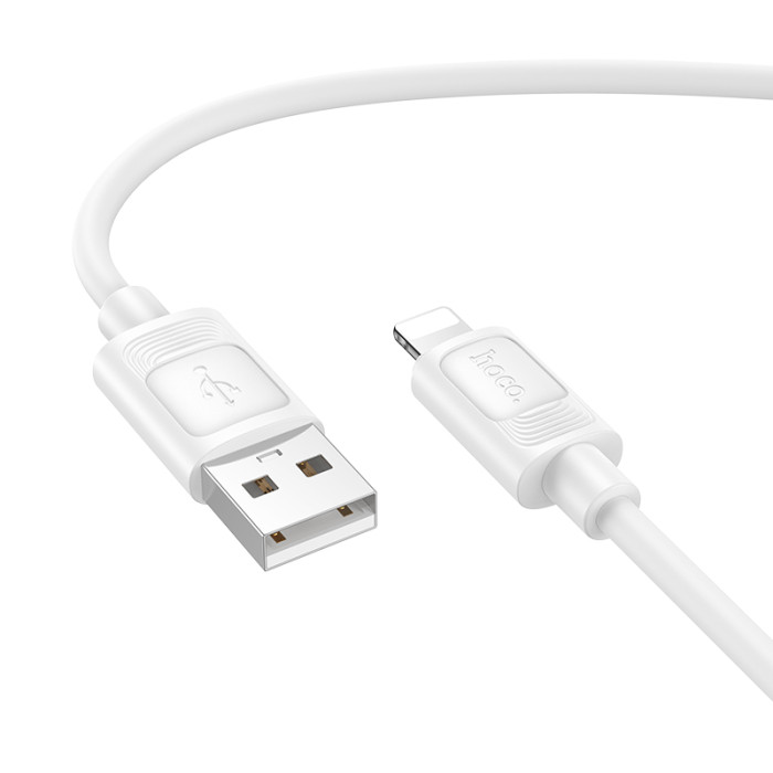 Кабель HOCO X122 Benefit silicone charging data cable iP White