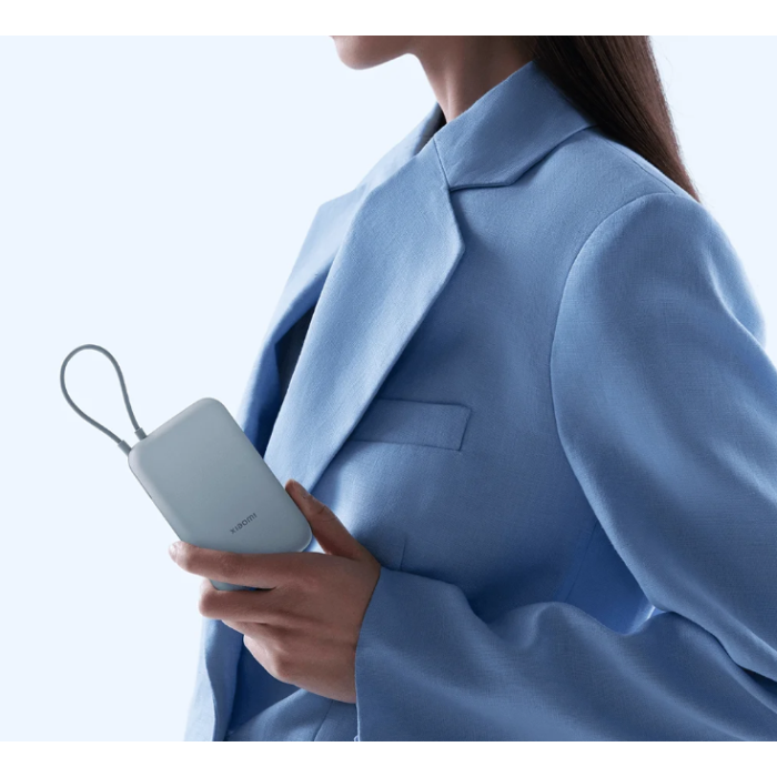 Зовнішній акумулятор Xiaomi Power Bank 10000mAh (Integrated Cable) Ice Blue GL
