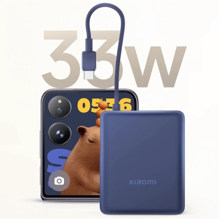 Зовнішній акумулятор Xiaomi 33W Power Bank 10000 (Integrated Cable) Ice Blue GL