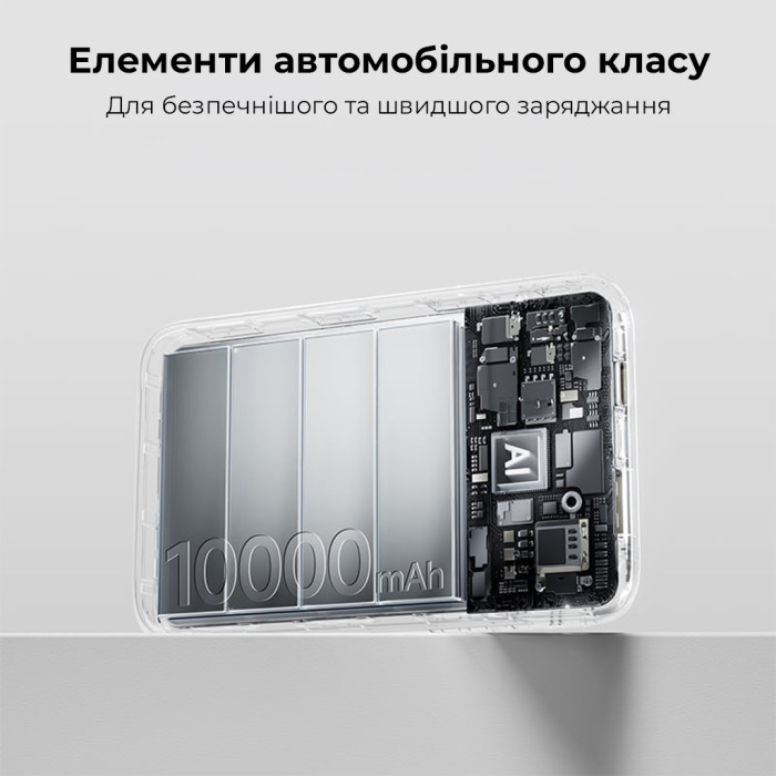 Зовнішній акумулятор Baseus EnerFill FC11 Digital Display Power Bank with Dual Built-in Cables 10000mAh 22.5W Cosmic Black