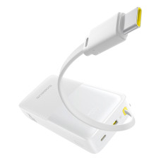 Зовнішній акумулятор Baseus Bipow 2 Digital Display Power Bank With Built-in USB-C Cable 20000mah 20W Moon White