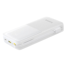Зовнішній акумулятор Baseus Bipow 2 Digital Display Power Bank With Built-in USB-C Cable 20000mah 20W Moon White