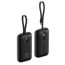Зовнішній акумулятор VEGER 10000 mAh with built-in cables Type C / Lightning PD QC3.0 35W K1 (W1188) black