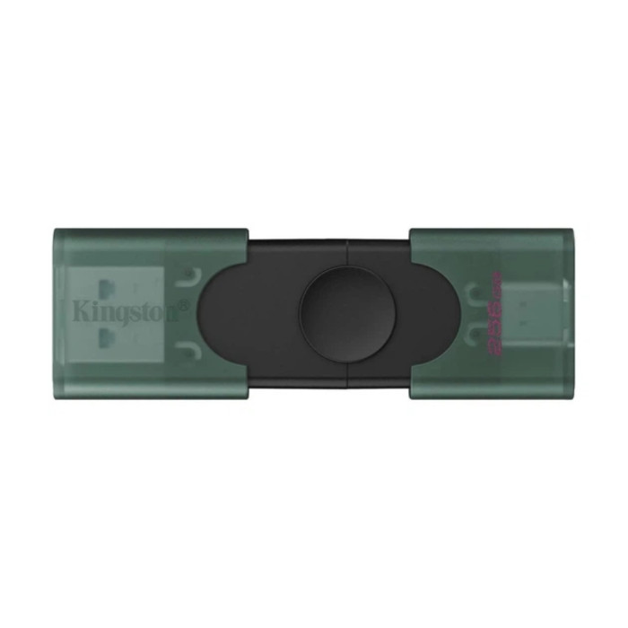 Флеш-накопичувач Kingston 256GB DataTraveler DuoG2 USB-A + USB-C 3.2 Gen 1 Black/Green
