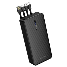 Зовнішній акумулятор BOROFONE BJ84A Smooth power bank with four cables(20000mAh) Black