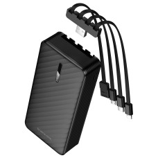 Зовнішній акумулятор BOROFONE BJ84A Smooth power bank with four cables(20000mAh) Black