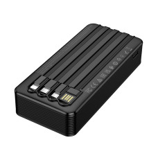 Зовнішній акумулятор BOROFONE BJ84A Smooth power bank with four cables(20000mAh) Black