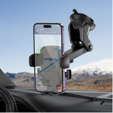 Автотримач для телефона HOCO H65 Gamble one-button car holder(center console) Black