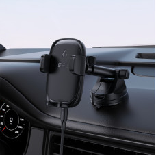 Автотримач для телефона з БЗП ACEFAST D49 press type wireless charging car holder for dashboard Black