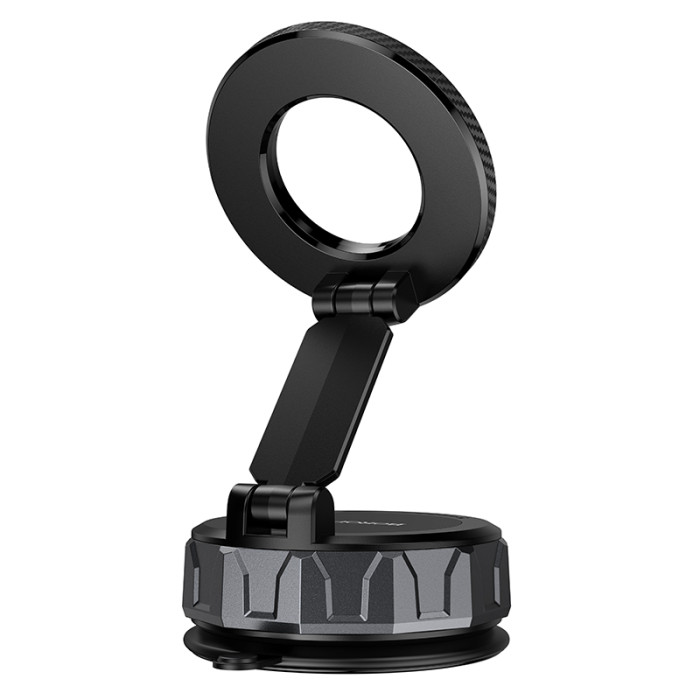 Автотримач для телефона BOROFONE BH140 Gloria vacuum suction cup magnetic ring holder(multi-scene) black metal gray