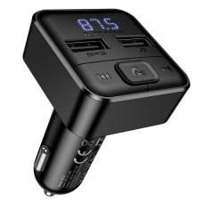АЗП з FM-модулятором BOROFONE BC63 Selecto car BT FM transmitter Black