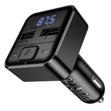 АЗП з FM-модулятором BOROFONE BC63 Selecto car BT FM transmitter Black