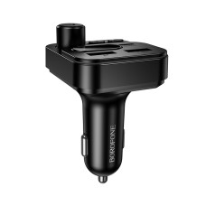 АЗП з FM-модулятором BOROFONE BC61 Ocean 45W(1A1C) car BT FM transmitter Black
