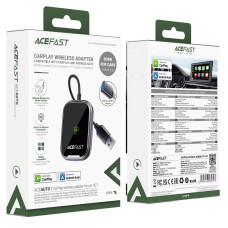 Адаптер ACEFAST QC1 CarPlay wireless adapter for car Metal Gray