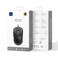 Маніпулятор миша дротова WIWU USB2.0 Wired Mouse WM111 Black